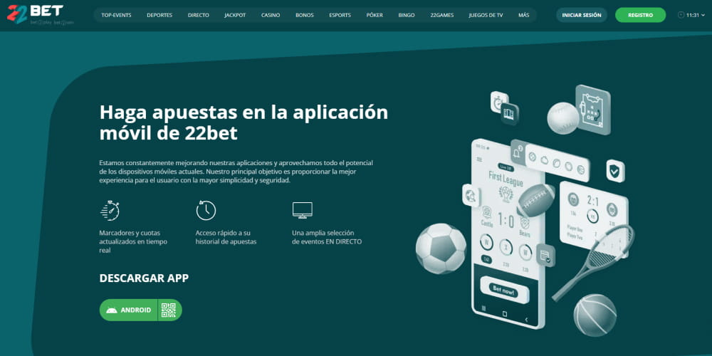 22Bet casino movil