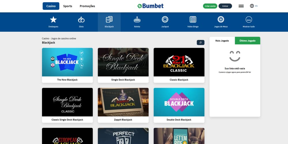 Bumbet clasicos de blackjack