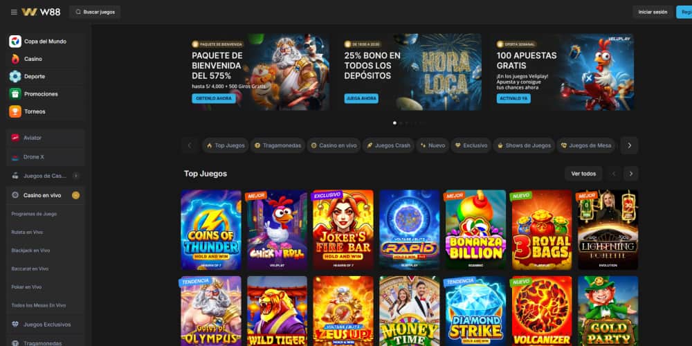 W88 catálogo de casino